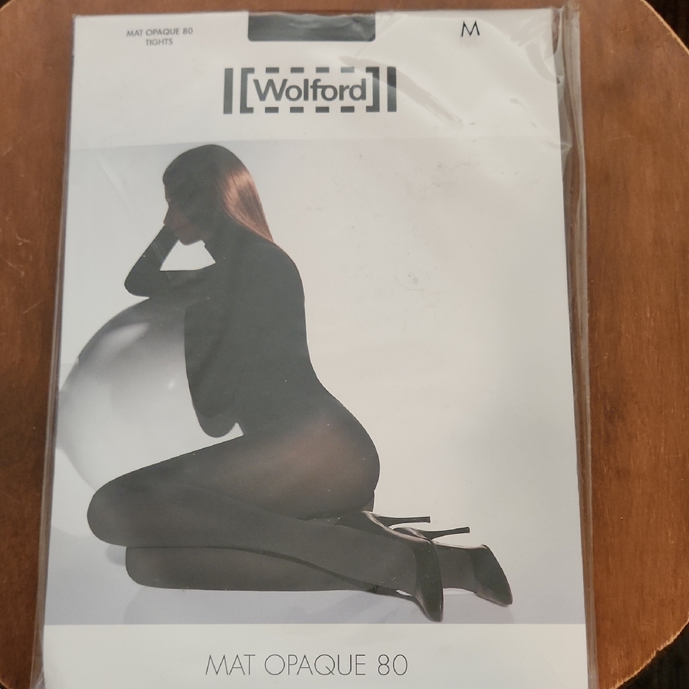 NEW WOLFORD Mat Opaque 80 Tights in Classic Black sz Medium From Holt Renfrew